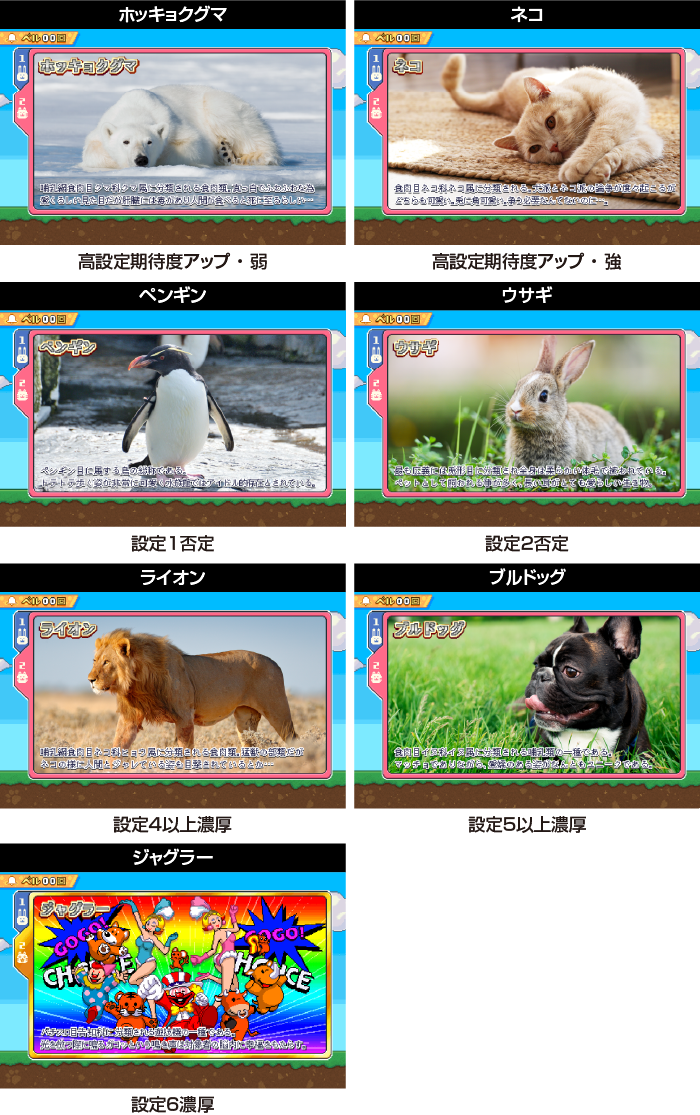 REGボーナス中の実写アニマル