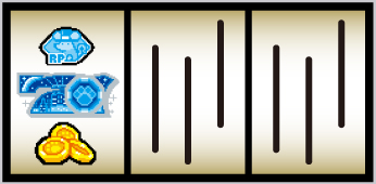 左リール中段に青7(銀フチ)停止