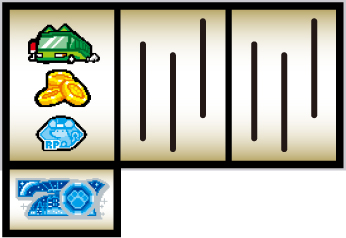 左リール枠下に青7(銀フチ)停止