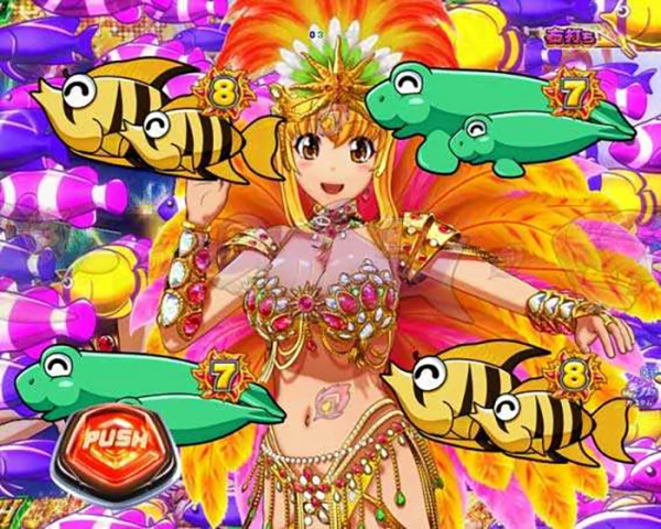 リーチ中ボタン予告